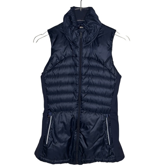 Lululemon Athletica Down for a Run II Puffer Vest Navy Blue Size 4 - Picture 1 of 12